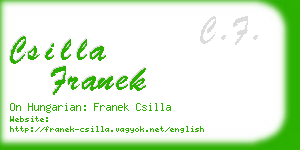 csilla franek business card
